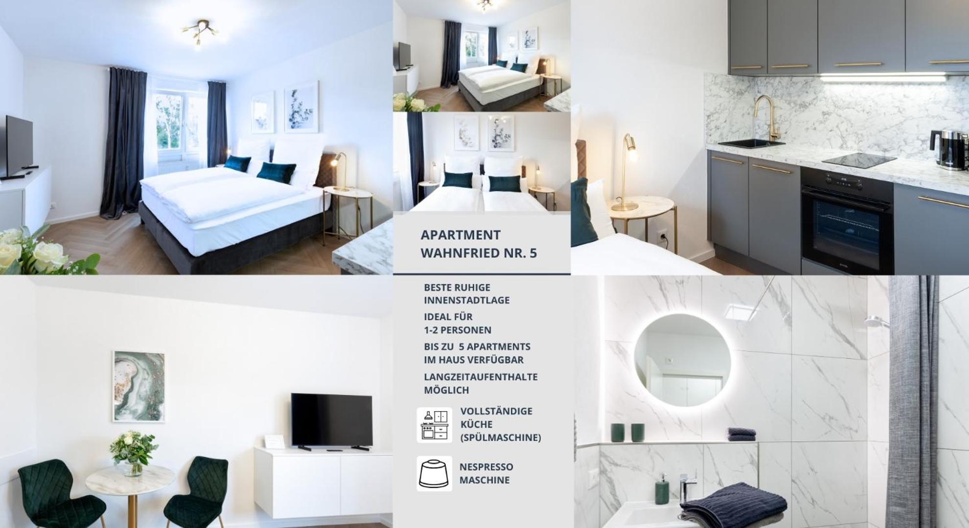 Apartment Wahnfried No5 - Zentrales Cityapartment Kueche Mit Duschbad - 300M Zur Fussgaengerzone 拜罗伊特 外观 照片